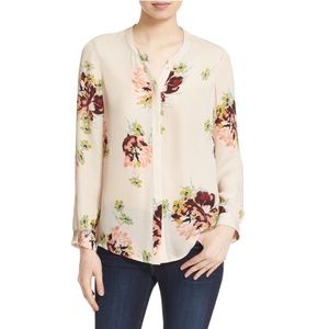 Joie 'Devitri' Floral Print Silk Blouse